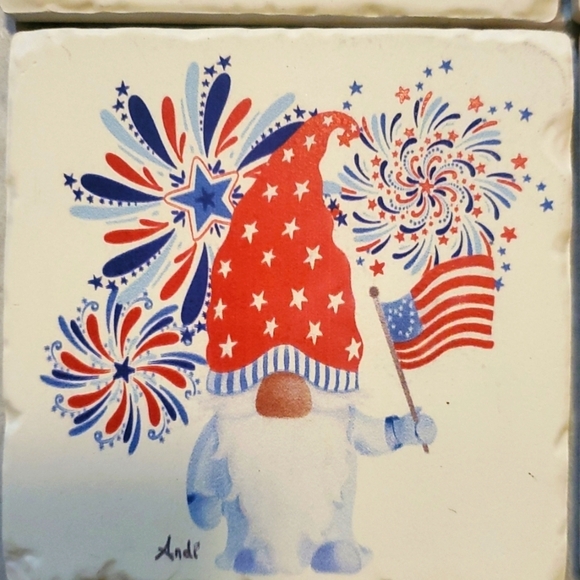 Patriotic Gnome Coasters Set - Picture 4 of 5